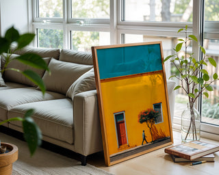 Sun Wall Walk – Minimalist Latin Street Art Print - Just Great Posters