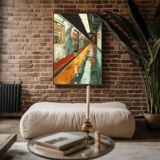 Urban Subway Station Art Print – Moody City Platform Print - Just Great Posters