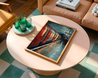 London Tube Station Wall Art Print – Moody Underground Cityscape for Modern Urban Decor - Just Great Posters