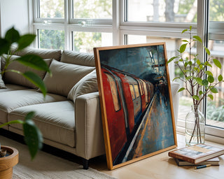 London Tube Station Wall Art Print – Moody Underground Cityscape for Modern Urban Decor - Just Great Posters