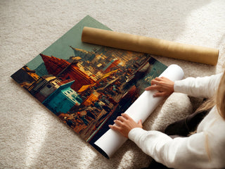 Morning on the Ganges – Varanasi Riverfront Art Print - Just Great Posters