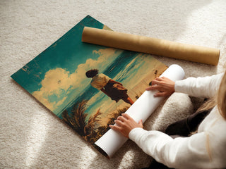 Saltwind Reverie – Dreamy Coastal Painting Print - Just Great Posters