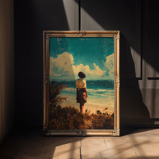 Saltwind Reverie – Dreamy Coastal Painting Print - Just Great Posters