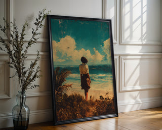 Saltwind Reverie – Dreamy Coastal Painting Print - Just Great Posters