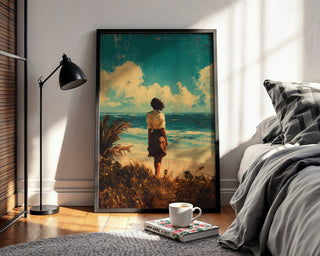 Saltwind Reverie – Dreamy Coastal Painting Print - Just Great Posters