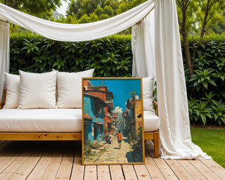 Nepalese Street Explorer Anime‑Style Poster - Just Great Posters