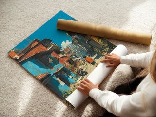 Nepalese Street Explorer Anime‑Style Poster - Just Great Posters