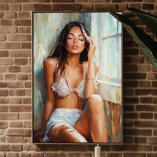 Sun - Dazed – Sensual Female Portrait in Light and Shadow - Just Great Posters