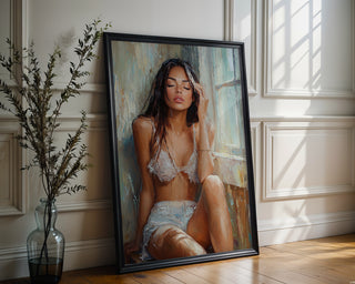 Sun - Dazed – Sensual Female Portrait in Light and Shadow - Just Great Posters