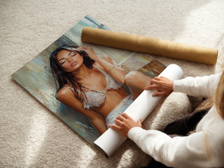 Sun - Dazed – Sensual Female Portrait in Light and Shadow - Just Great Posters