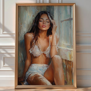 Sun - Dazed – Sensual Female Portrait in Light and Shadow - Just Great Posters