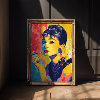 Pop Art Icon Portrait Print – Glam Retro Beauty in Bold Color - Just Great Posters