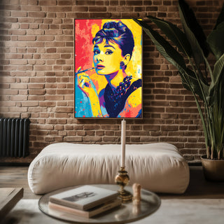 Pop Art Icon Portrait Print – Glam Retro Beauty in Bold Color - Just Great Posters