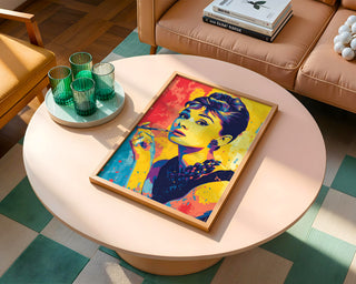 Pop Art Icon Portrait Print – Glam Retro Beauty in Bold Color - Just Great Posters