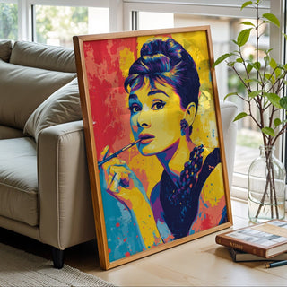 Pop Art Icon Portrait Print – Glam Retro Beauty in Bold Color - Just Great Posters