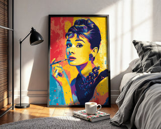 Pop Art Icon Portrait Print – Glam Retro Beauty in Bold Color - Just Great Posters