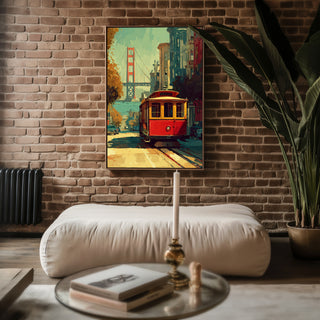 San Francisco Cable Car Vintage Poster - Just Great Posters