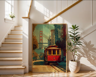 San Francisco Cable Car Vintage Poster - Just Great Posters