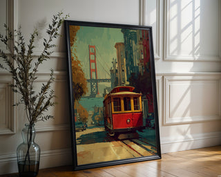 San Francisco Cable Car Vintage Poster - Just Great Posters