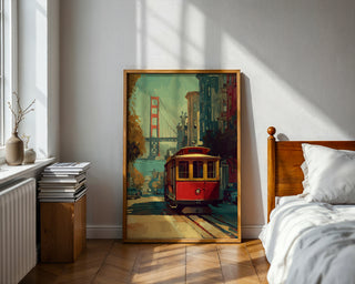 San Francisco Cable Car Vintage Poster - Just Great Posters