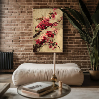 Cherry Blossom Wall Art – Vintage Japanese Floral Print - Just Great Posters