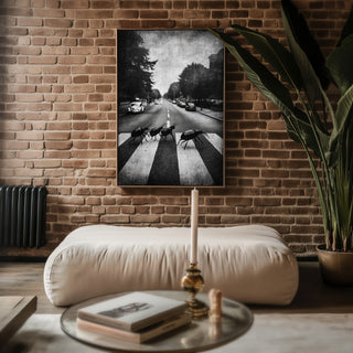 Beatles Beetle Crossing – Surreal Abbey Road Insect Art Print - Just Great Posters