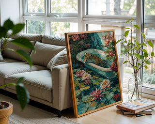 Flora & Feline – Surreal Jungle Bathtub Art Print - Just Great Posters