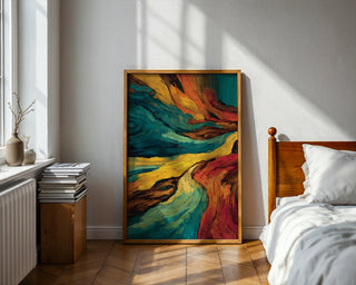 Abstract Ocean Flow – Color Swirl Poster - Just Great Posters