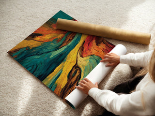 Abstract Ocean Flow – Color Swirl Poster - Just Great Posters