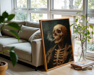 Skeleton Smoking Art Print - Just Great Posters