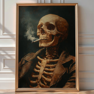 Skeleton Smoking Art Print - Just Great Posters