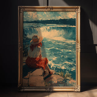 Niagara Falls View Poster – Anime - Inspired Waterfall Art Print - Just Great Posters