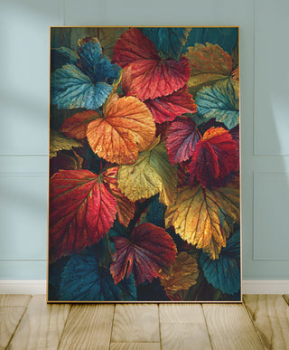 Colorful Autumn Leaves Poster – Botanical Fall Print - Just Great Posters