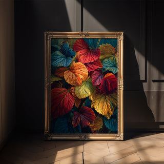 Colorful Autumn Leaves Poster – Botanical Fall Print - Just Great Posters