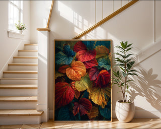 Colorful Autumn Leaves Poster – Botanical Fall Print - Just Great Posters
