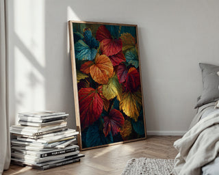 Colorful Autumn Leaves Poster – Botanical Fall Print - Just Great Posters