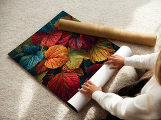 Colorful Autumn Leaves Poster – Botanical Fall Print - Just Great Posters