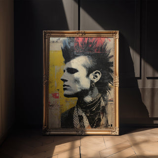 Street‑Style Punk Portrait with Mohawk Vibes - Just Great Posters