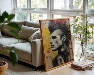 Street‑Style Punk Portrait with Mohawk Vibes - Just Great Posters