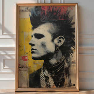 Street‑Style Punk Portrait with Mohawk Vibes - Just Great Posters