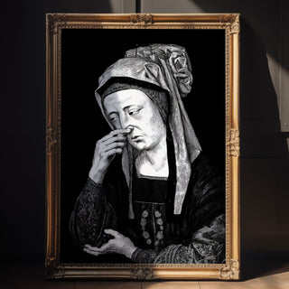 Nose - Pinch Renaissance Woman Poster – Hilarious Vintage Loo Art - Just Great Posters