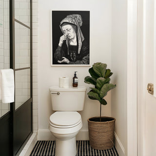 Nose - Pinch Renaissance Woman Poster – Hilarious Vintage Loo Art - Just Great Posters