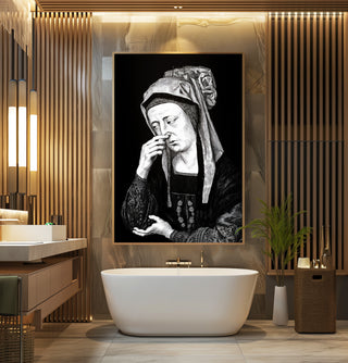 Nose - Pinch Renaissance Woman Poster – Hilarious Vintage Loo Art - Just Great Posters