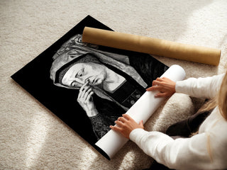 Nose - Pinch Renaissance Woman Poster – Hilarious Vintage Loo Art - Just Great Posters