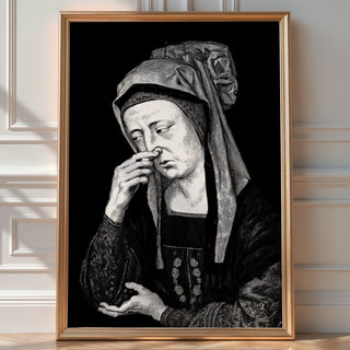 Nose - Pinch Renaissance Woman Poster – Hilarious Vintage Loo Art - Just Great Posters