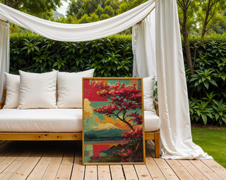 Mount Fuji Blossom Vintage Print - Just Great Posters