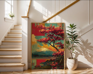 Mount Fuji Blossom Vintage Print - Just Great Posters