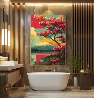 Mount Fuji Blossom Vintage Print - Just Great Posters