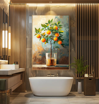 Orange Blossom Branch – Vibrant Still Life Painting - Just Great Posters