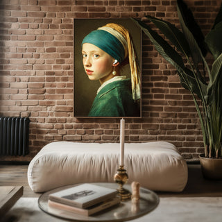 Modern Remix: Girl with Pearl Earring + AirPods - Just Great Posters